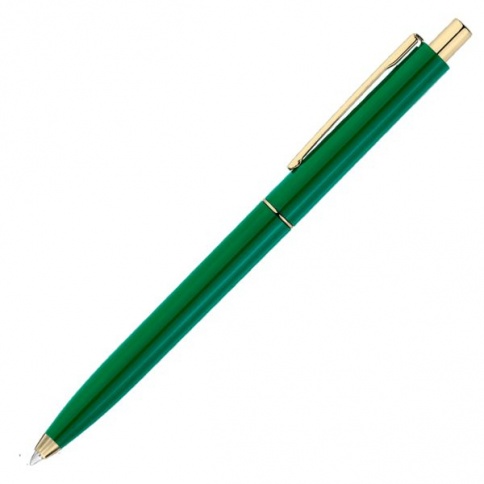 Ручка пластиковая шариковая Vivapens TOP GOLD, зелёная фото 2