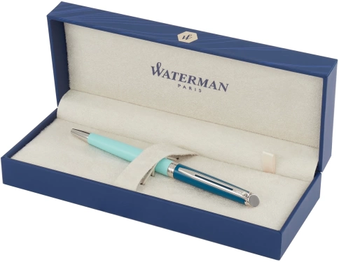 Шариковая ручка Waterman Hemisphere Colour Blocking (2190125) Green CT; M синие чернила; подарочная коробка фото 4
