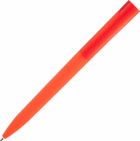 Ручка пластиковая шариковая Vivapens ZETA SOFT FROST, оранжевая фото 3