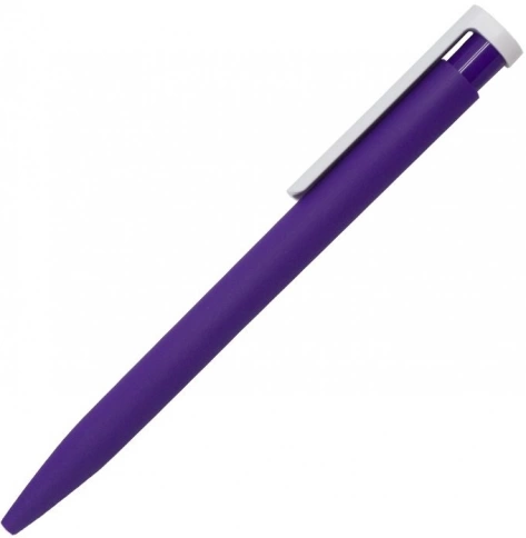 Ручка пластиковая шариковая Stanley Soft, фиолетовая с белым фото 1
