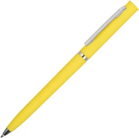 Ручка пластиковая шариковая Vivapens EUROPA SOFT, желтая фото 1