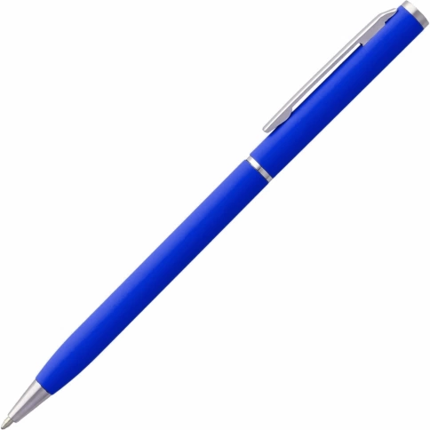Ручка металлическая шариковая Vivapens Hilton, синяя с серебристым фото 2