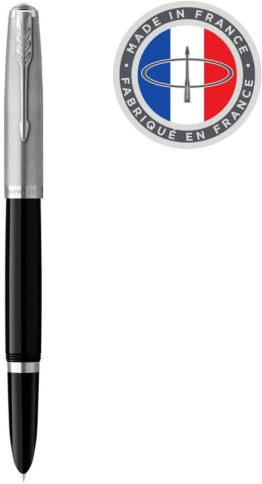 Перьевая ручка Parker 51 Core (2123491) Black CT; F сталь нержавеющая; подар.кор. фото 5