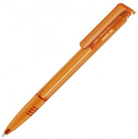 Шариковая ручка Senator Super Hit Clear Soft Grip Zone, оранжевая фото 1