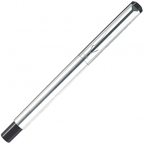 Ручка роллер Parker Vector Standard T01 (2025444) Stainless Steel CT M синие, чернила подар.кор., серебристая фото 2