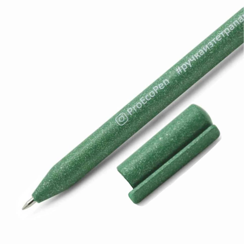 Ручка из вторсырья ProEcoPen One, зелёная фото 1
