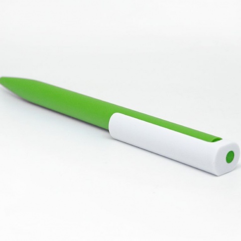 Ручка пластиковая шариковая Stanley Soft, cалатовая с белым фото 3