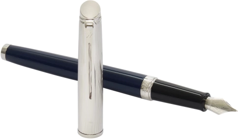 Перьевая ручка Waterman Hemisphere L`Essence du Bleu (2166467) LaqBlue CT; F перо сталь с хромированным покрытием; подарочная коробка фото 5