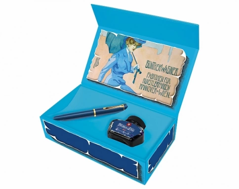 Набор Pelikan Classic M120 SE (PL809801) Iconic Blue ручка перьевая F в компл.:флакон чернил подар.кор. фото 2