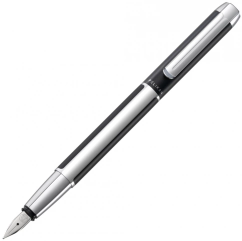 Ручка перьевая Pelikan Elegance Pura P40 (PL904896) Black Silver EF перо сталь нержавеющая подар.кор. фото 1