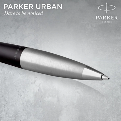 Ручка шариков. Parker Urban Core (CW2150858) Muted Black CT M чернила черн. подар.кор.европод. фото 5